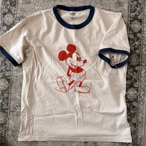 Mickey Mouse  T-Shirt - Cream and Blue